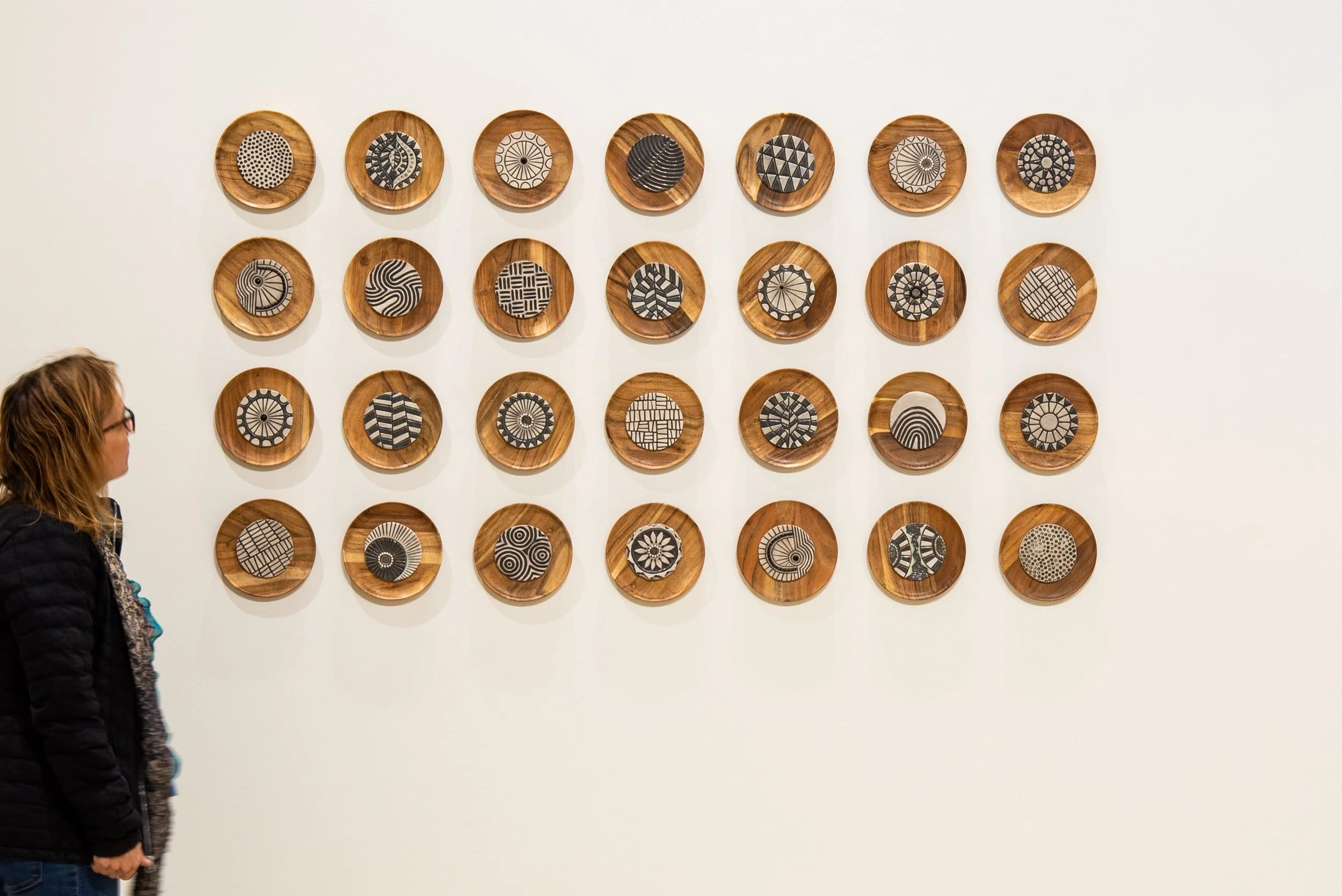 There and Back Rondelle Set in Black and White