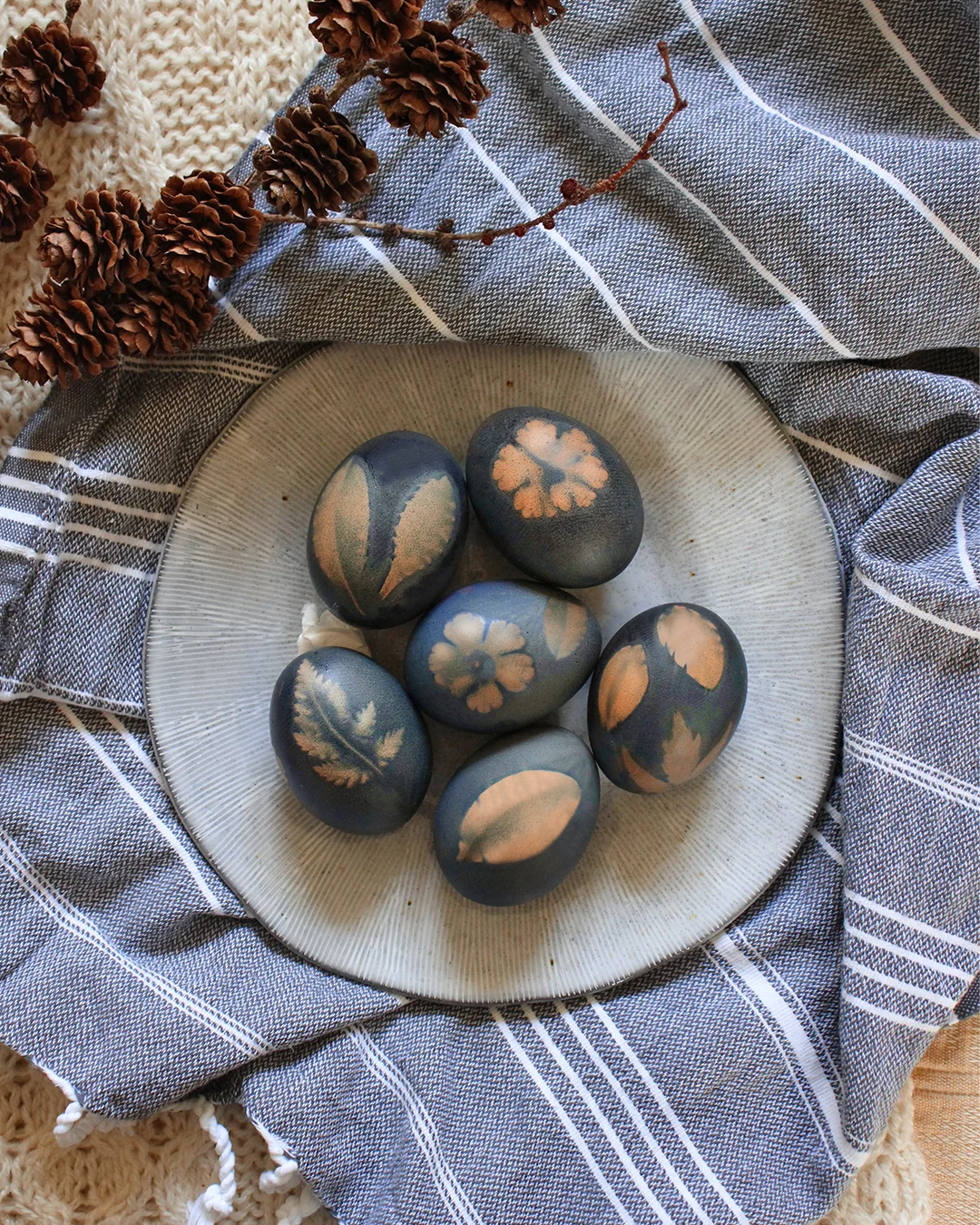 Naturally Dyed Eggs for Easter