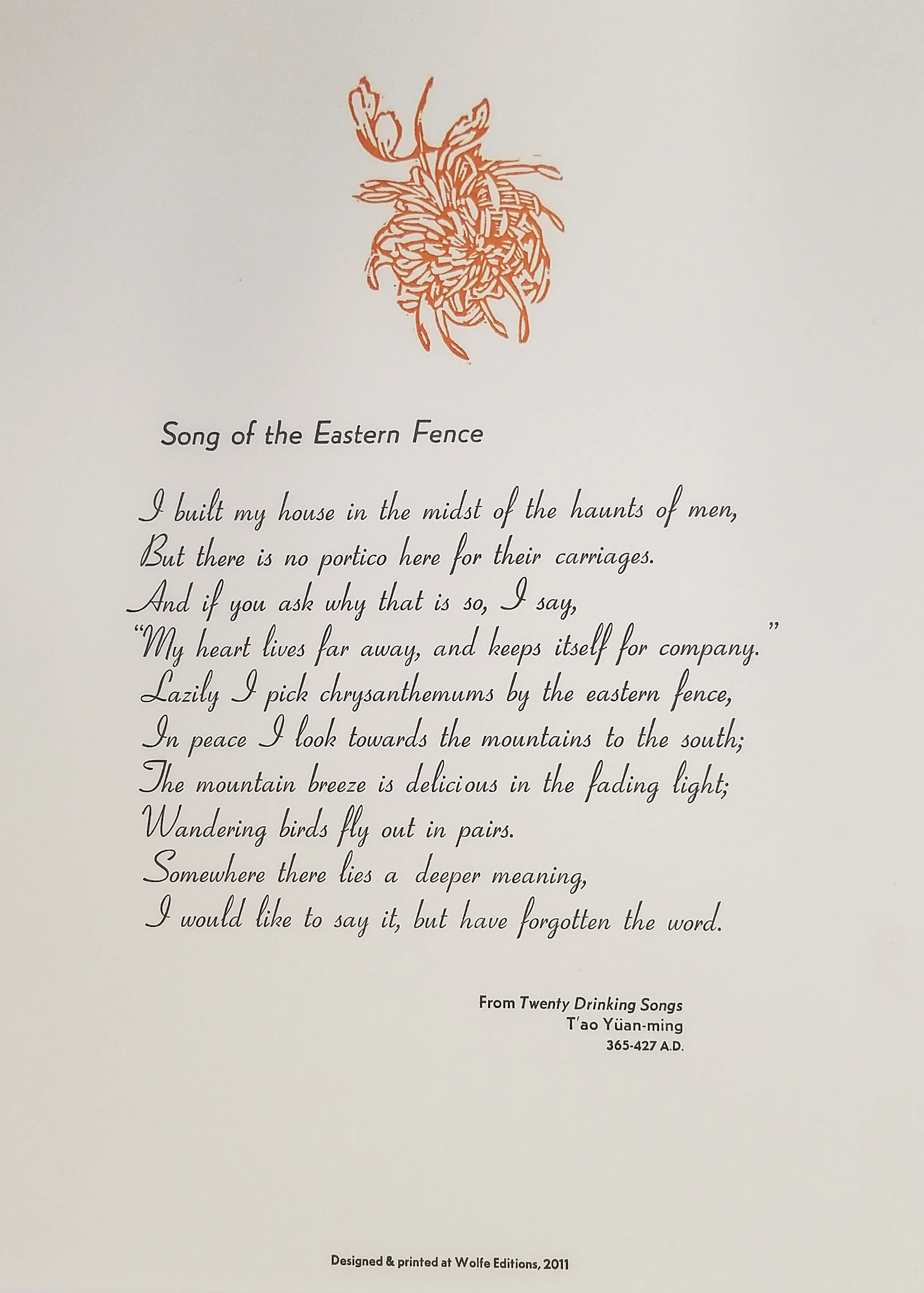 song of the Eastern Fence