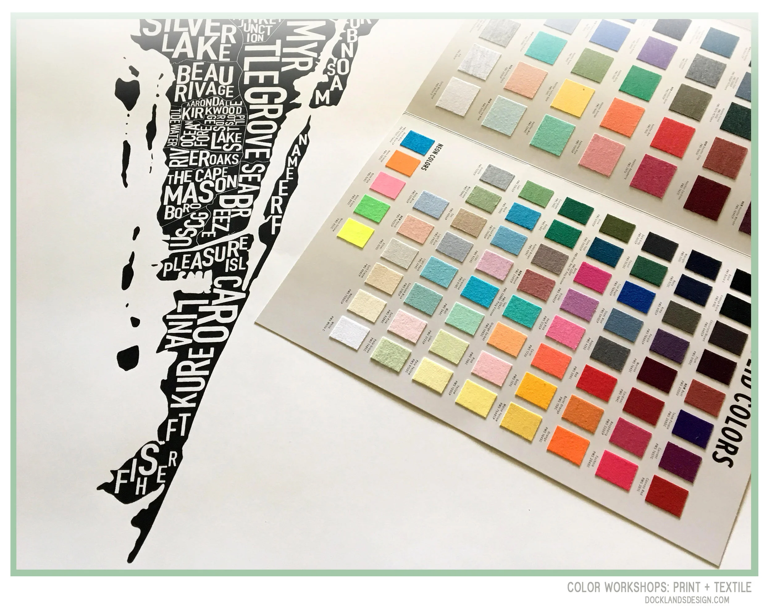 Color Swatch and Development for Printmaking on Paper and Textiles