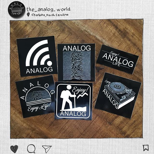 I printed some 4&rdquo; vinyl stickers to give away. DM your address here and I&rsquo;ll mail you one. No joking, for real. Enjoy life! #analoglife #analog