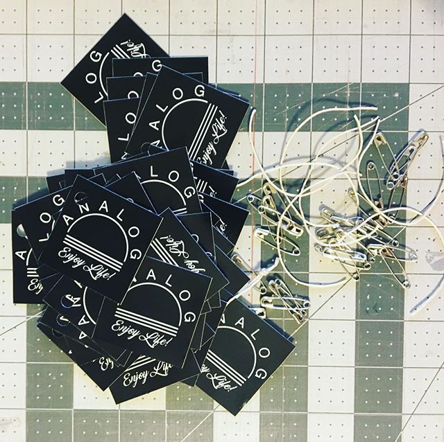 Getting some tags ready for totes and tshirts! Have you checked out www.theanalogworld.com #analog #handmade