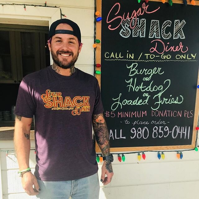 My neighbors are amazing folks! During this quarantine, we&rsquo;ve been grilling out and chatting across porches and doing yard projects side by side. Now Joey &amp; Scott are turning the @nodacostore into Sugar Shack Diner takeout to feed the whole