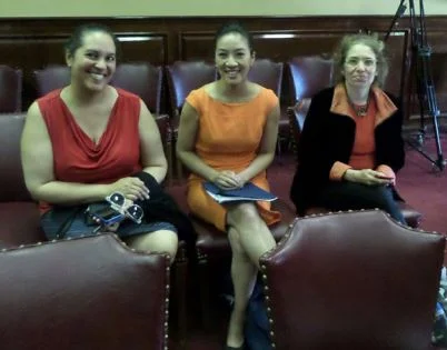  From left to right: Lorèn Spears, Michelle Kwan, and Kate Blacklock (Not Pictured Carmen Diaz-Jusino)