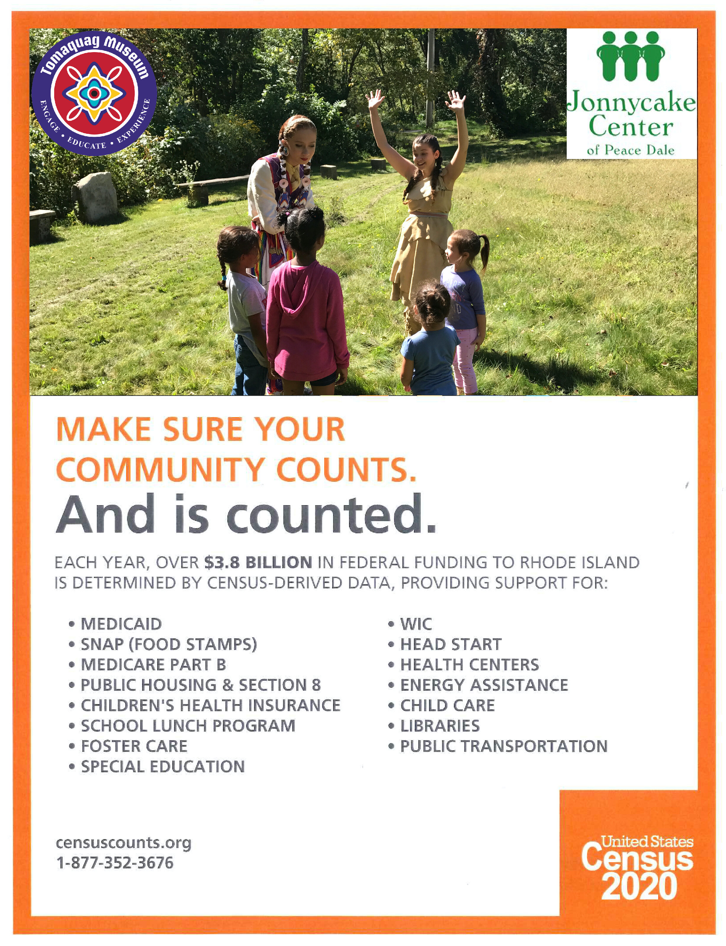 Tomaquag Museum Census 2020: History of Indigenous Invisibility-Be Counted!