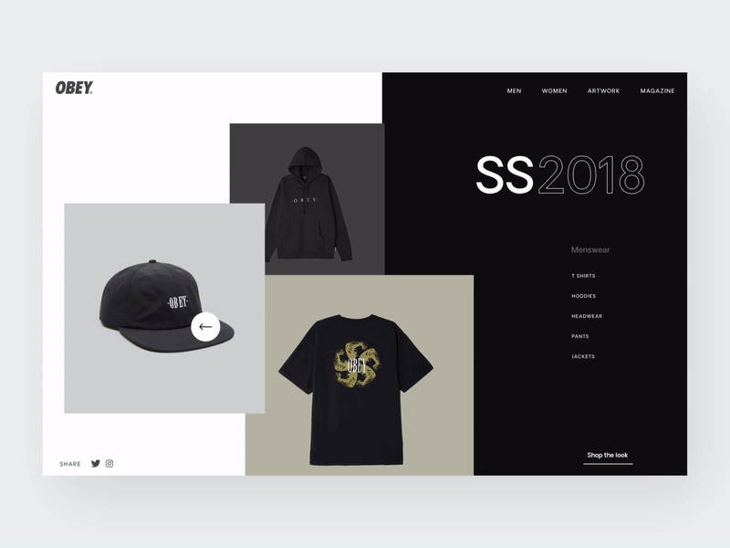 Obey Lookbook Interaction by Nathan Riley