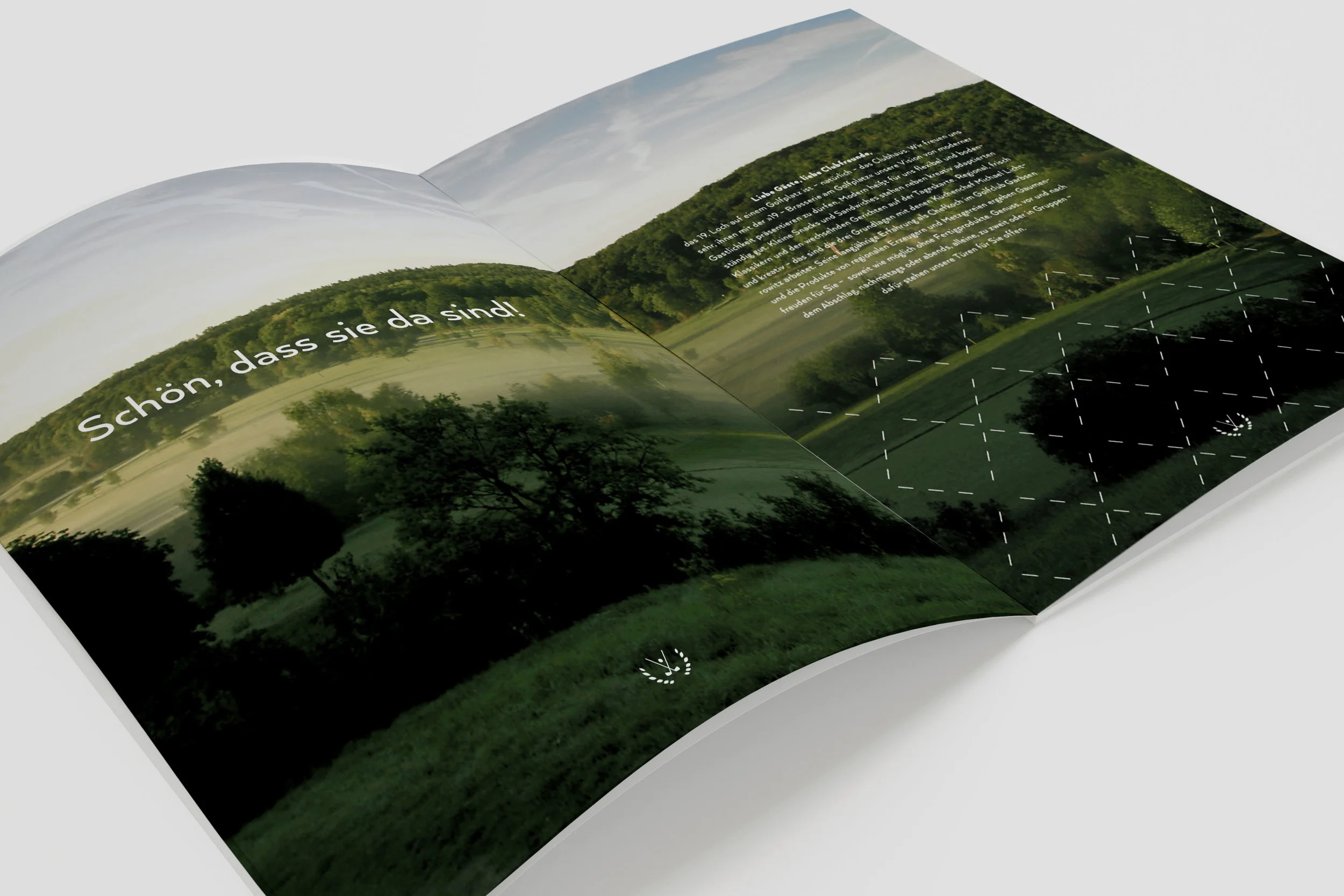 Erscheinungsbild für ein Golfklub-Bistro