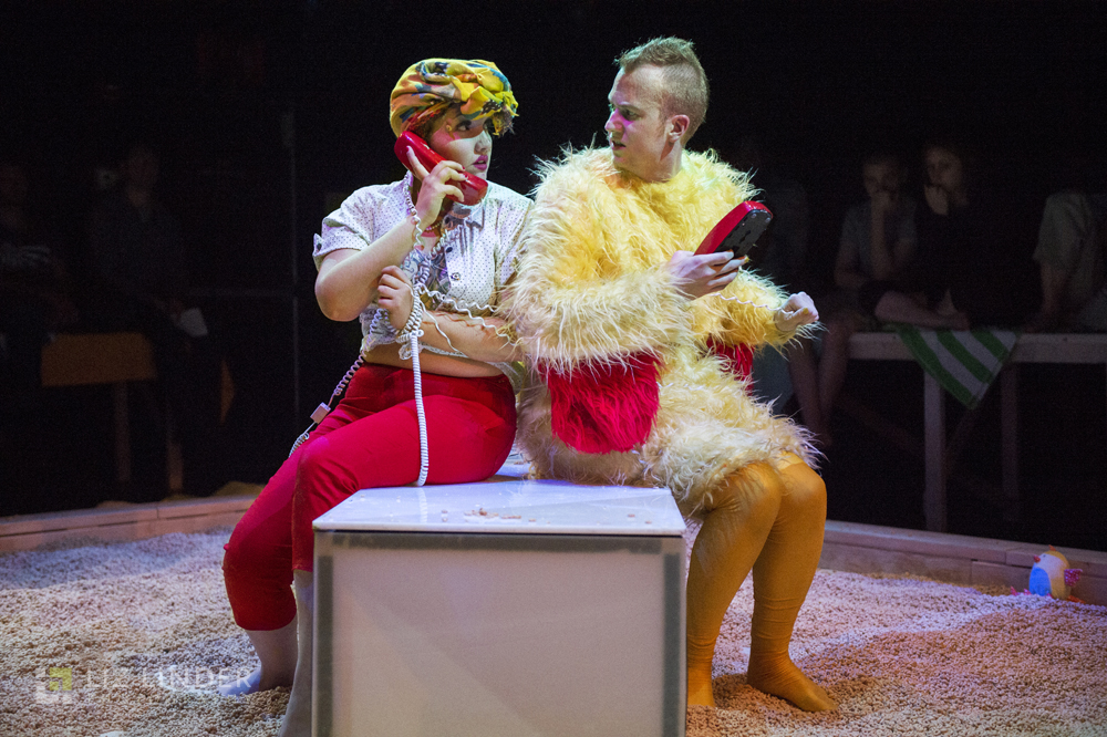 With soprano Aliana de la Guardia, from Guerrilla Opera's production of Gallo . Photo by Liz Linder Photography