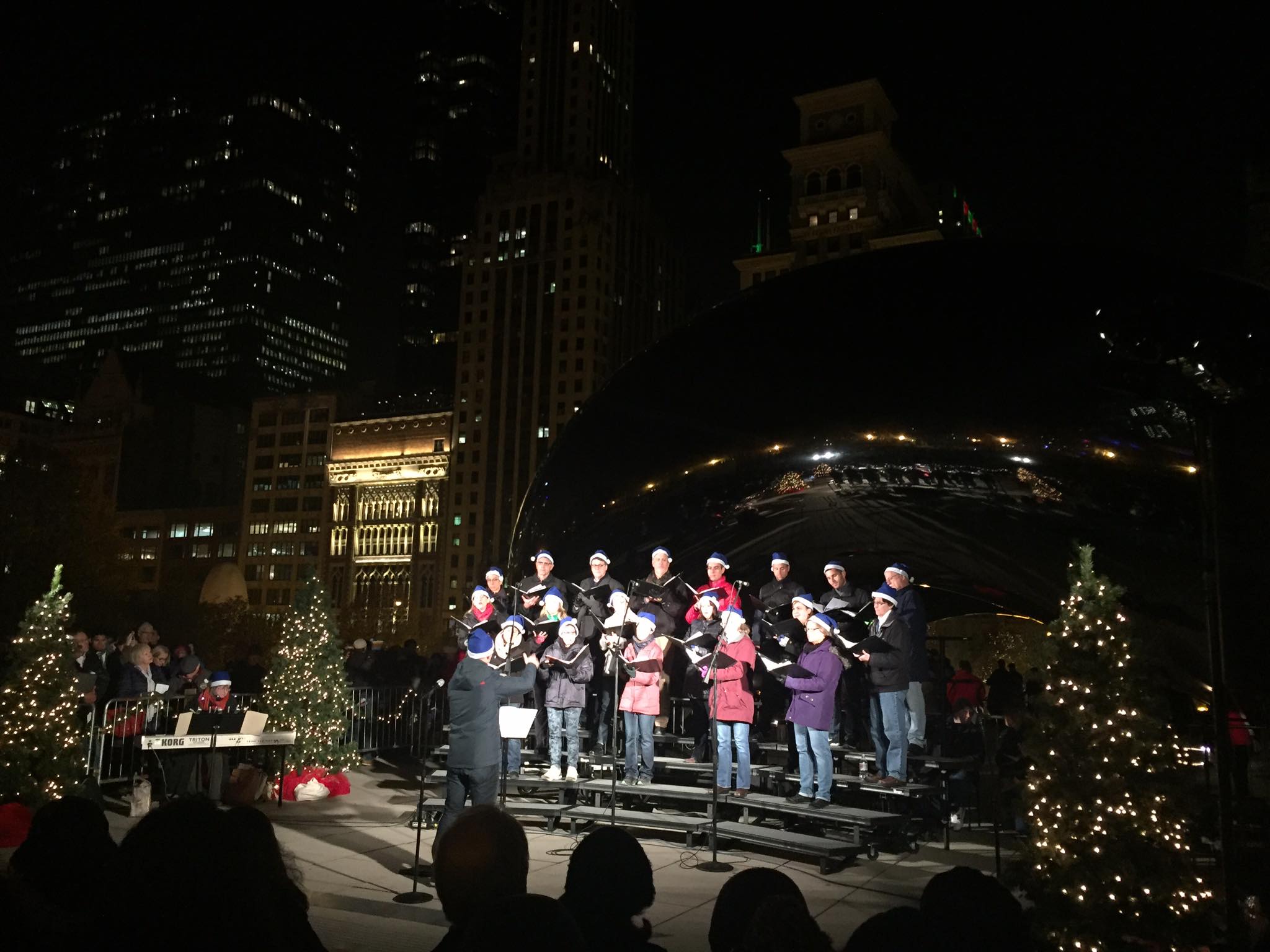 caroling at "The Bean" - Chicago