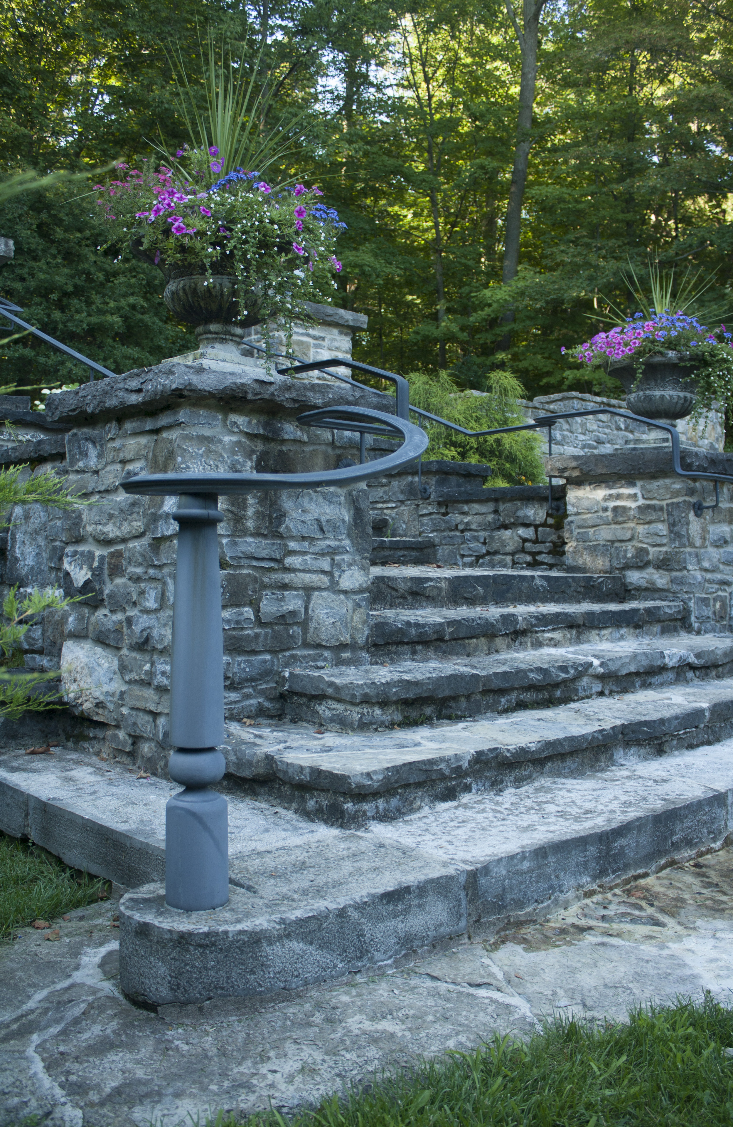 New Home With A Heritage Feel | Stone Steps | Landscape Architecture | Riverview Design Solutions | Prescott, Ontario, Canada