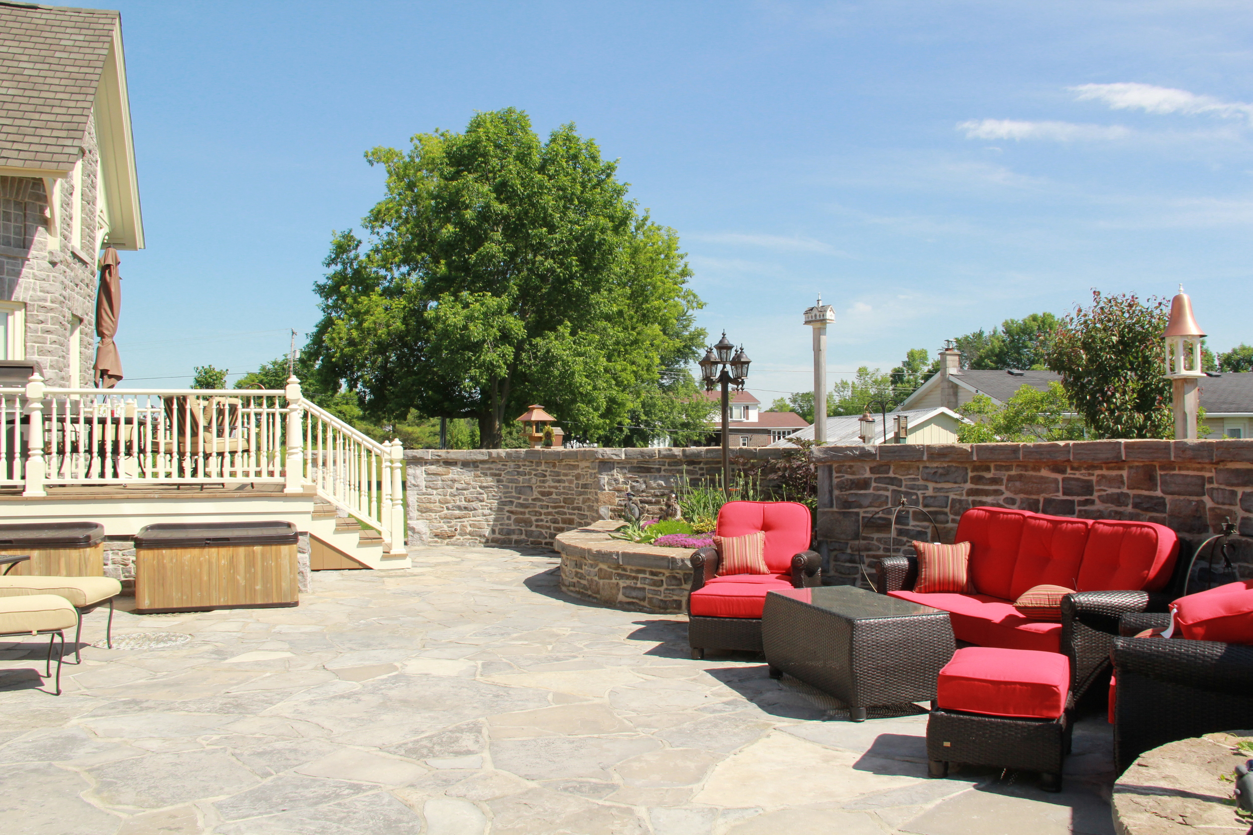 Country Home | Stone House | Patio | Landscape Design | Landscaping | Riverview Design Solutions | Prescott, Ontario, Canada