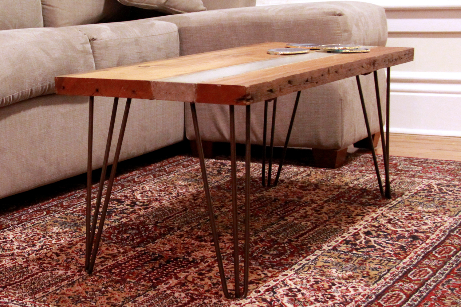 Reclaimed Wood and Concrete Coffee Table | Riverview Design Solutions | Prescott Ontario