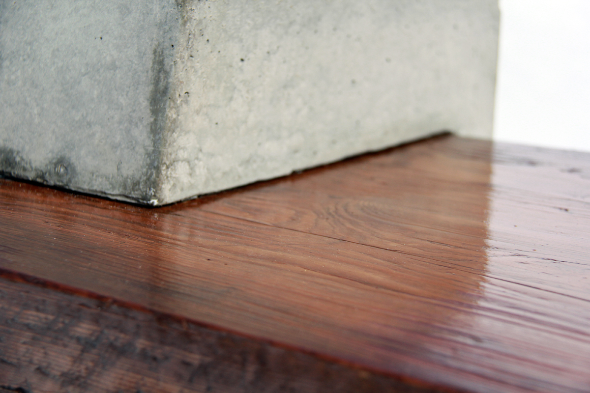 Boathouse Indoor Outdoor Bench | Reclaimed Cedar and Concrete | Riverview Design Solutions | Prescott Ontario Canada