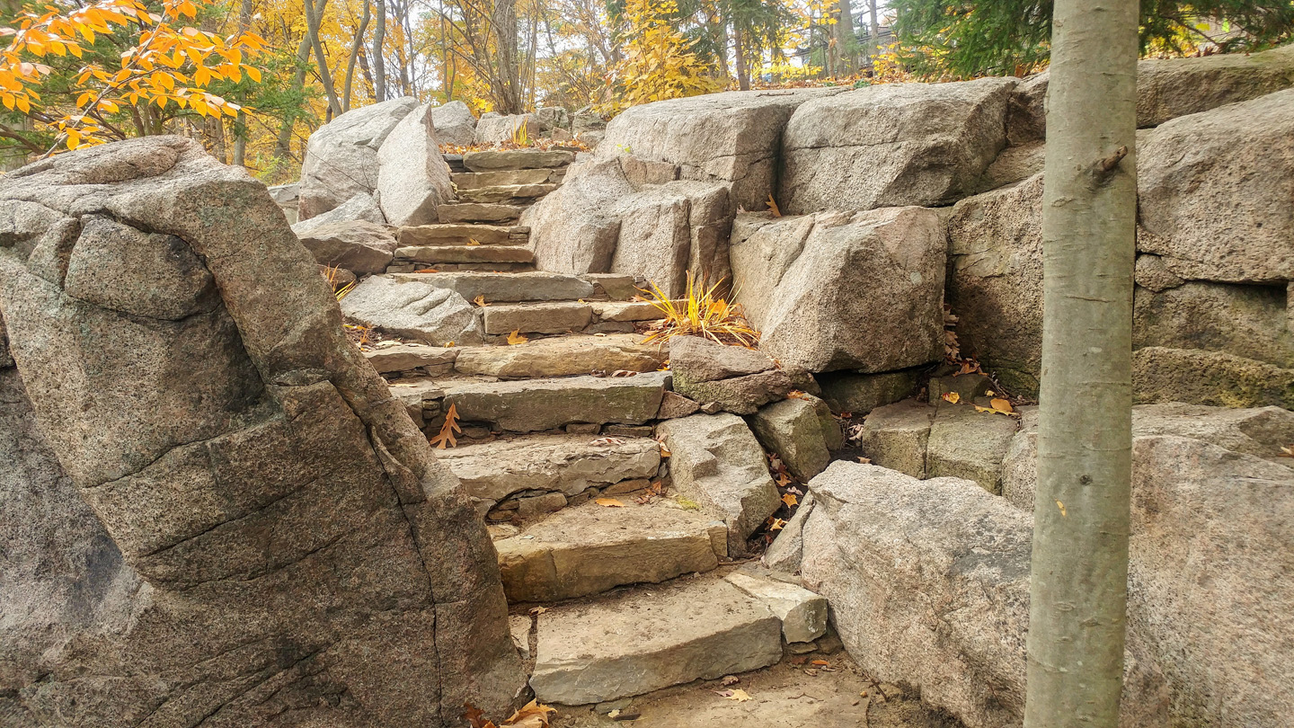 Riverview Landscape Architecture _ Drylaid Stone Steps _ Bedrock _ Brockville.jpg