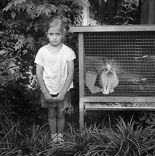 Emma with rabbit (1994)