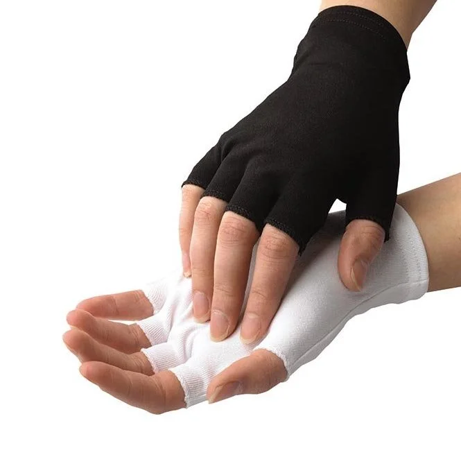 Nylon 1/2 Finger Gloves (Black)