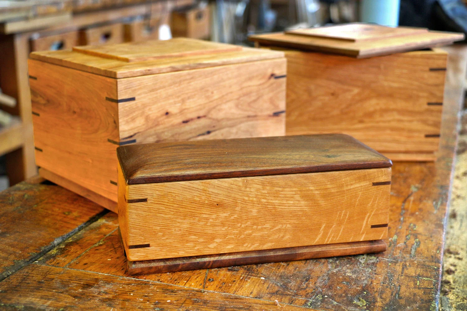 Cherry & Walnut Splined Boxes