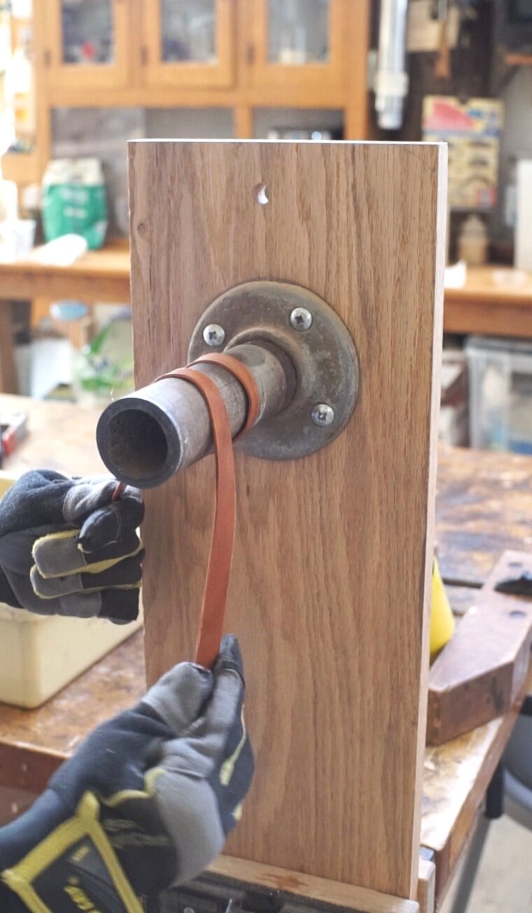 Using a hot pipe to bend cherry spirals