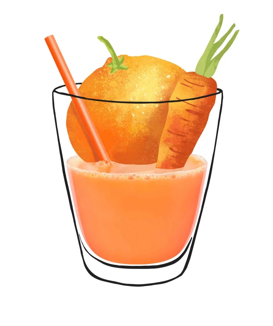 Orange and carrot smoothie for Arla packaging