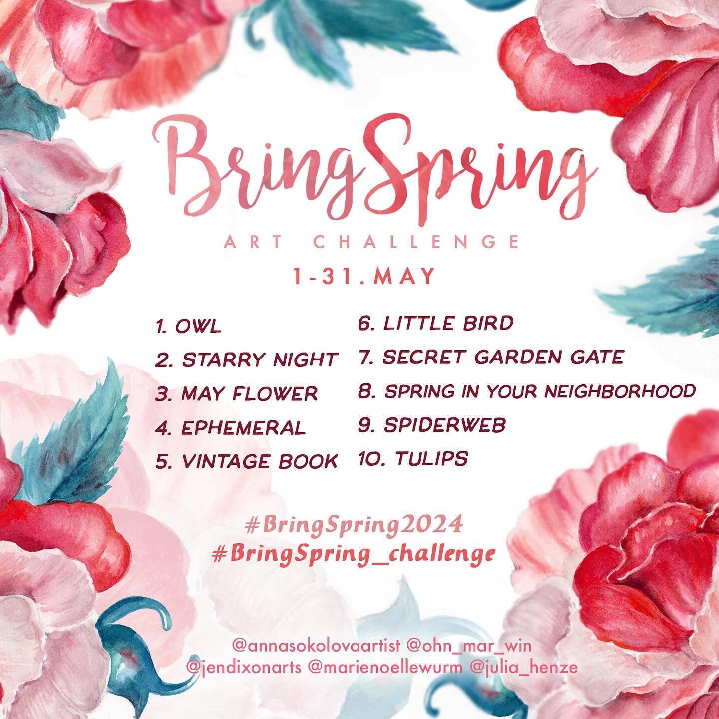 🌸It is happening!.. We&rsquo;re thrilled to announce the 5th Anniversary Edition of our magical #BringSpring_Challenge, a time to celebrate the beauty of the season and to win some Prizes (scroll to see) 

😁 I&rsquo;ve teamed up with amazing co-hos