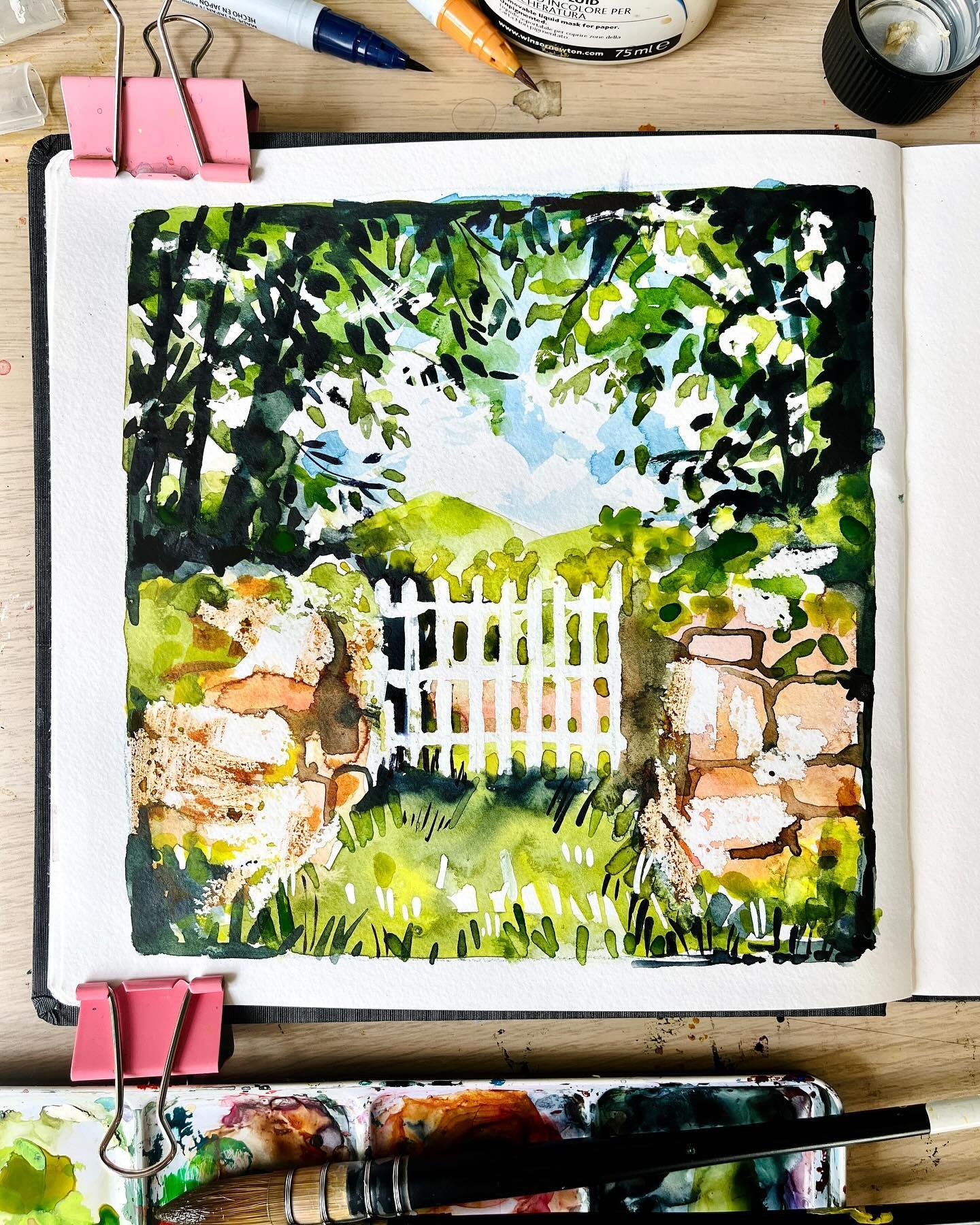 💚I created these &lsquo;Secret Garden Gate&rsquo; #bringspring2024 pieces during a Live Zoom session for my Patreon. The replay is available for members so head on over there to take a look. ⏱️We started with 2 warm up panels (scroll to see) of 10 a