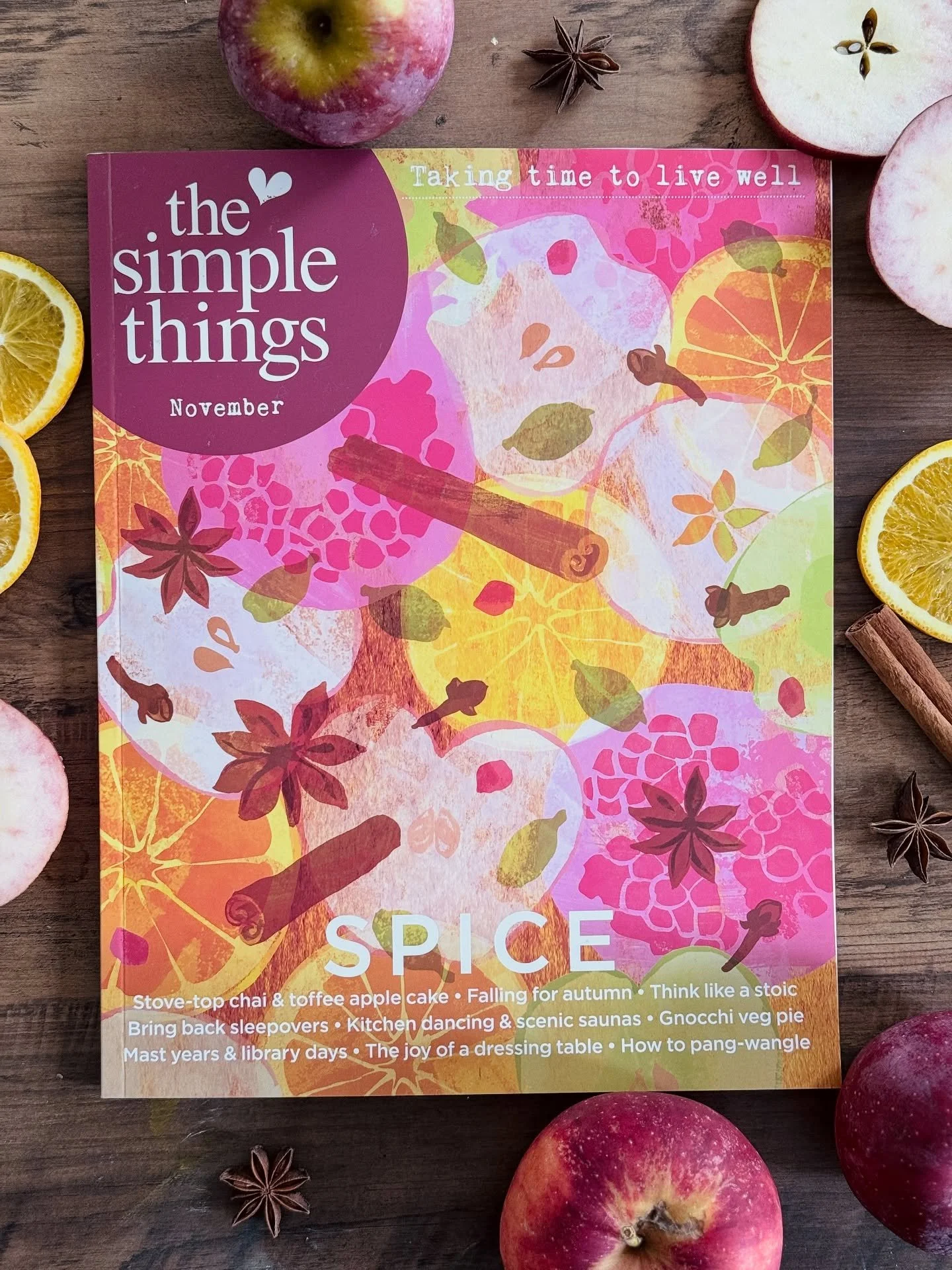 The latest issue of @simplethingsmag has just arrived and I&rsquo;m absolutely delighted to see one of my old illustrated recipes from @theydrawandcook featured on the front cover!

I checked the dates, and it turns out this illustration was created 