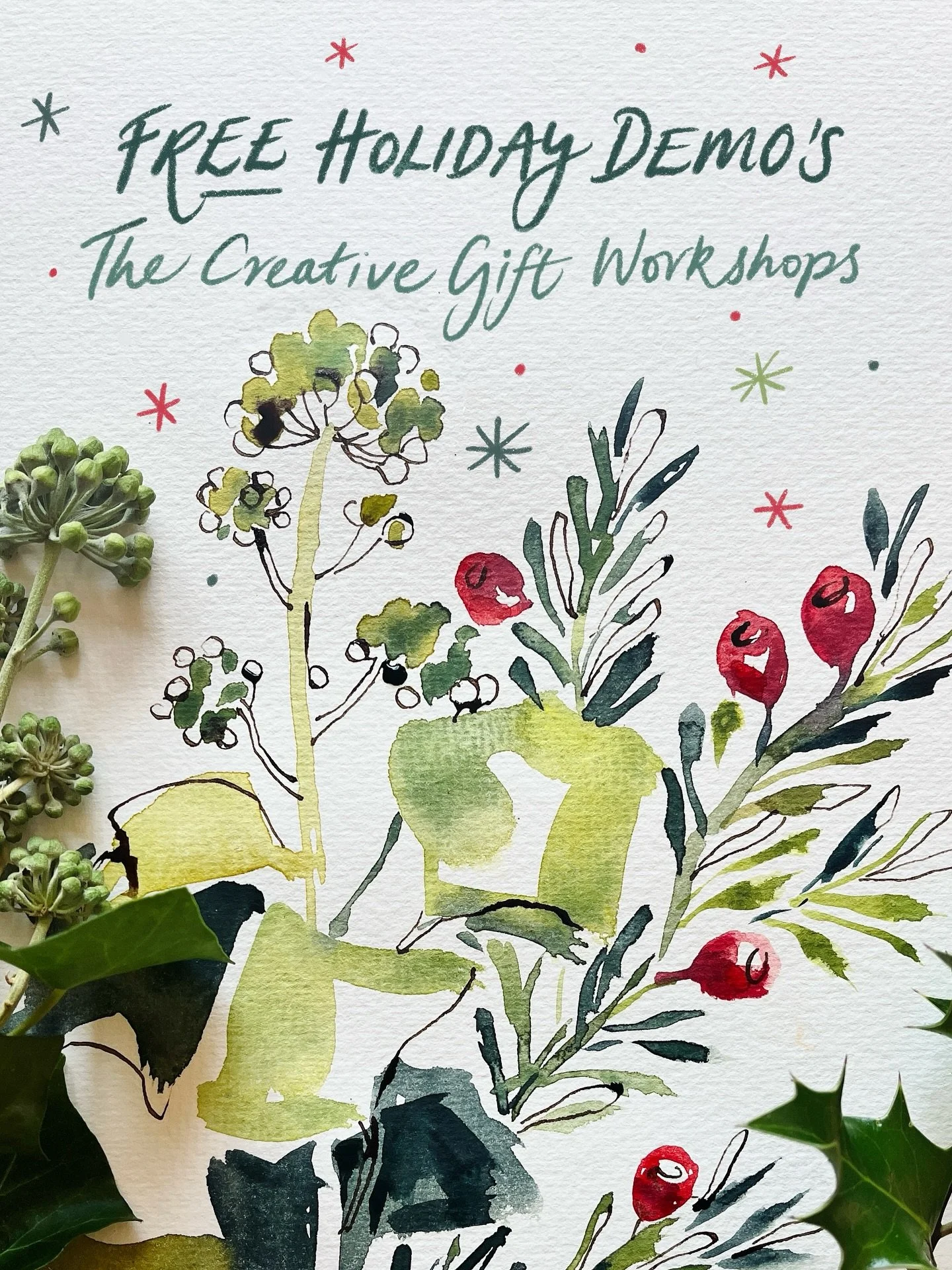 ❄️The Creative Gift: Free Holiday Demos

Celebrate the season with two inspiring days of live festive demos in watercolour, gouache, and mixed media led by a group of my wonderful artist teacher friends. Each 30-minute session is completely FREE to a
