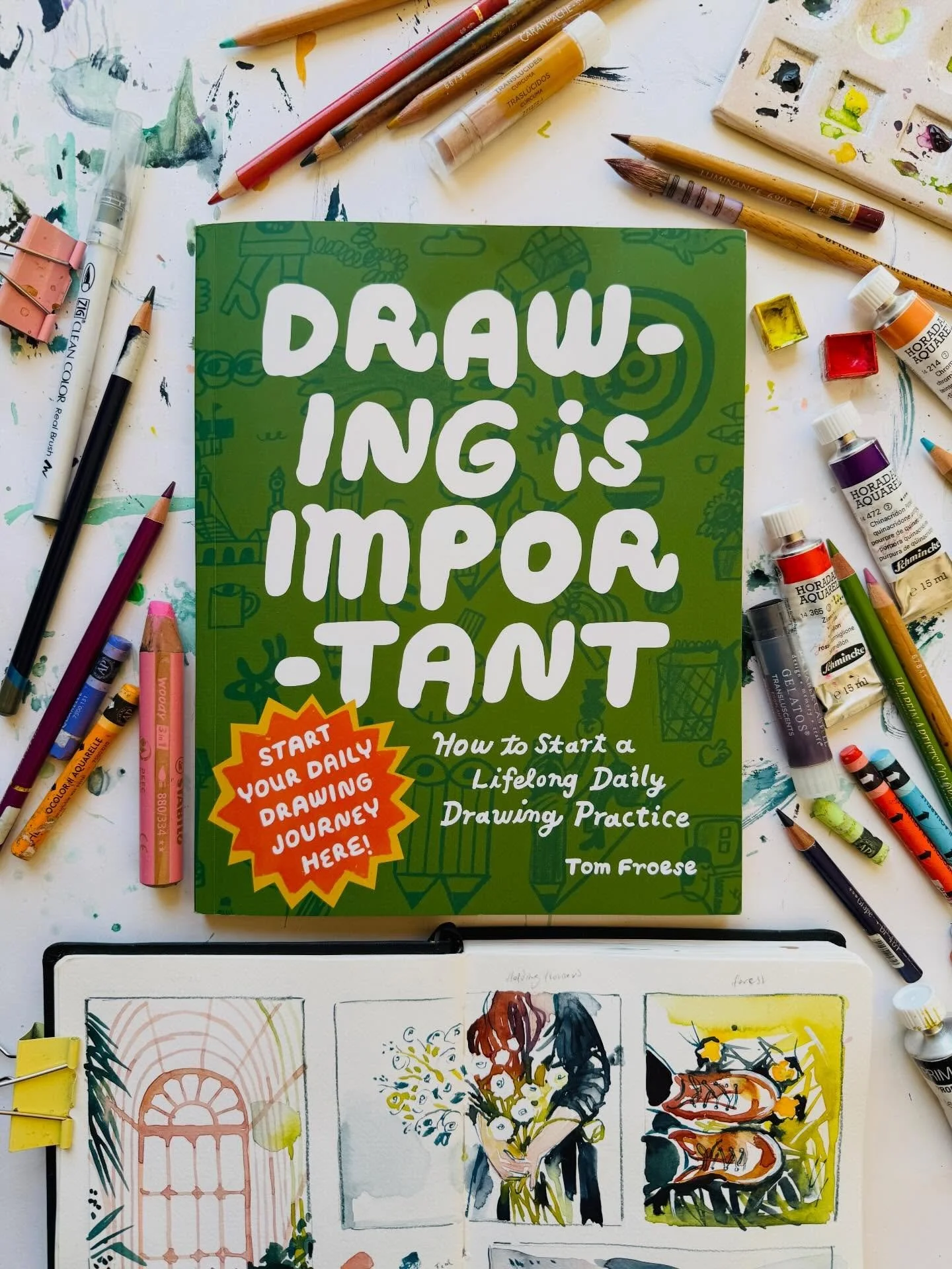 Huge Congratulations to friend and fellow illustrator @mrtomfroese who launches his NEW BOOK TODAY :  Drawing Is Important - How to Start a Lifelong Daily Drawing Practice.

I was lucky enough to receive an advance copy and have been devouring the ch