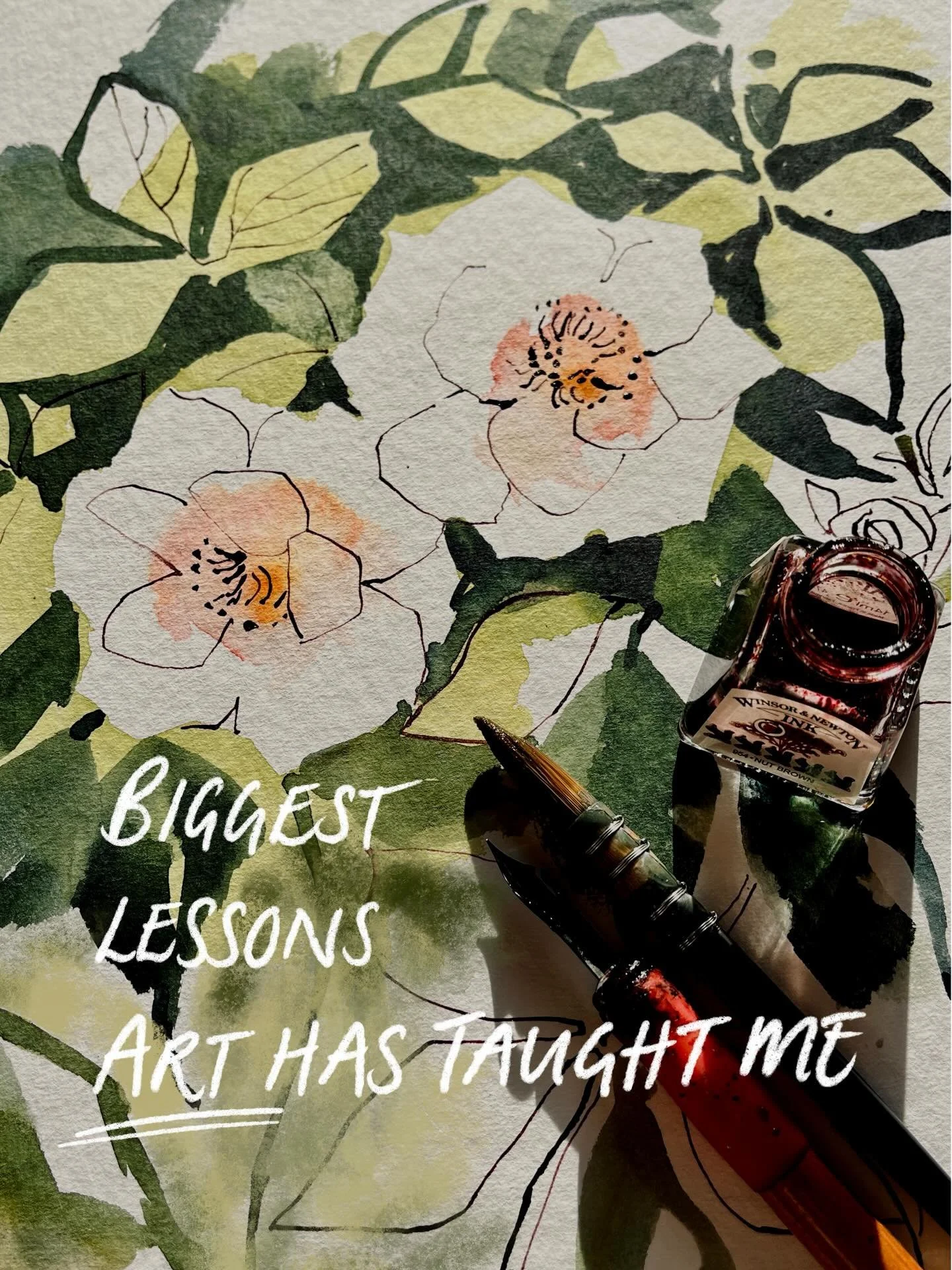 Thank you to the wonderful @ellie_hooi_illustration and her inspiring post about World Art Day, I'm also sharing a few of the biggest lessons art has taught me over the years.
	1.	Creativity feels better when it comes from freedom not fear: Some of m
