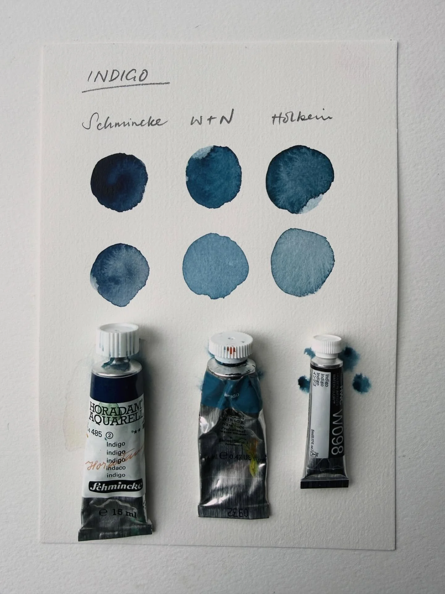 Just shared a new YouTube video where I test five watercolour pigments across three professional brands - @schmincke_official @winsorandnewton and @holbeinartistmaterials to see how much the same pigment name can vary....sometimes a lot. 

I&rsquo;ll