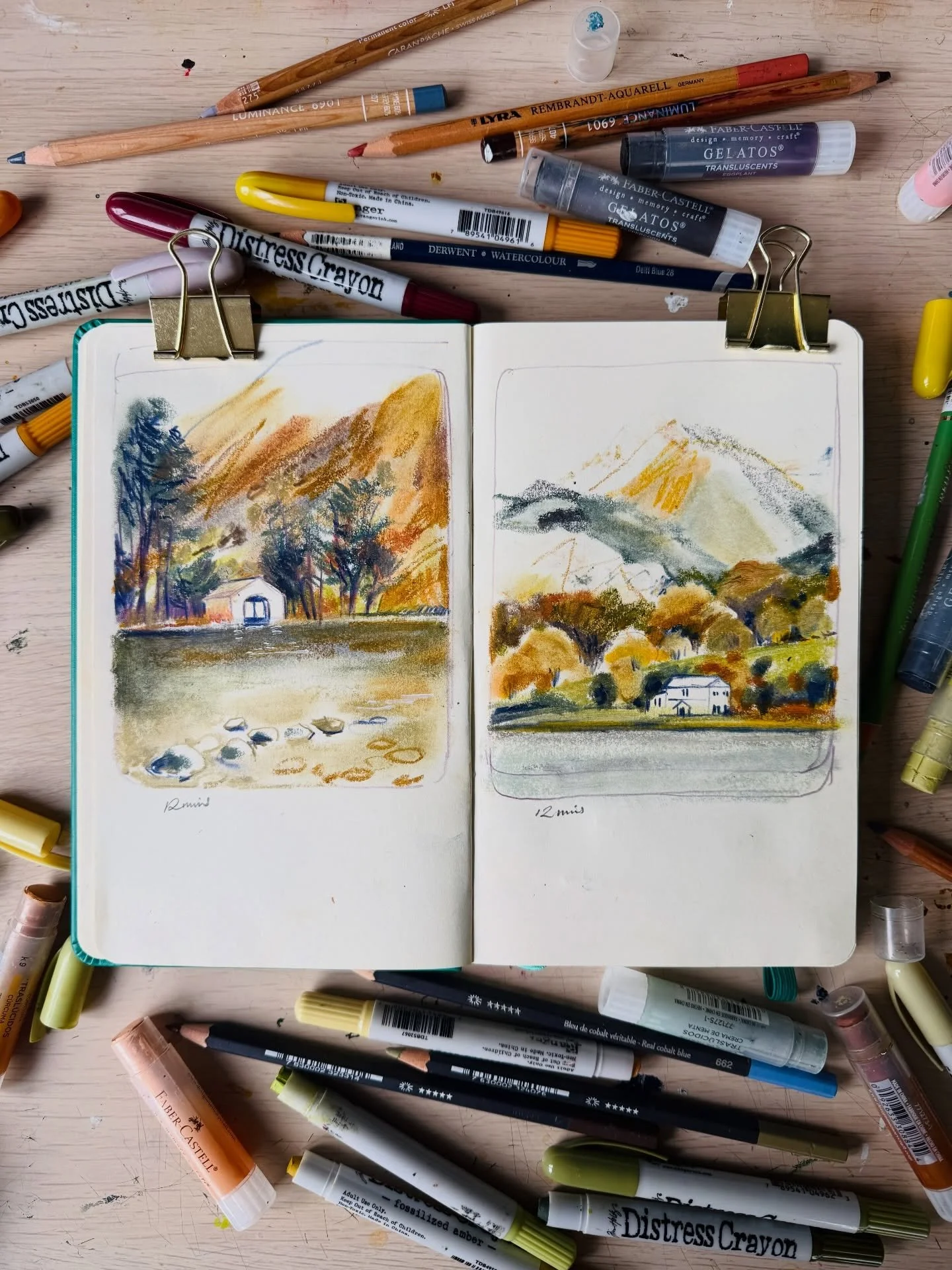 Thank you so much to April from @monkeymintaka for co hosting this month&rsquo;s (first) live Patreon Zoom session with me. Our theme was lakes and mountains, using beautiful reference photos taken by @mart.in.nature of the Lake District. You can see