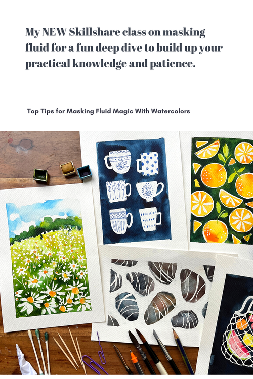 Master Masking Fluid in Watercolor Painting: 10 Day Art Challenge, Ohn Mar  Win