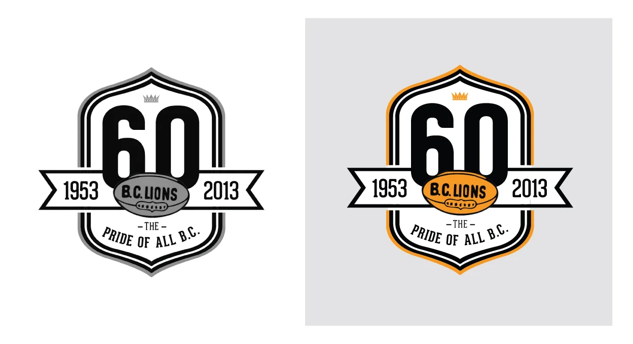BC Lions 60th Anniversary Logo (Competition Submission) - Vancouver, BC (2013)