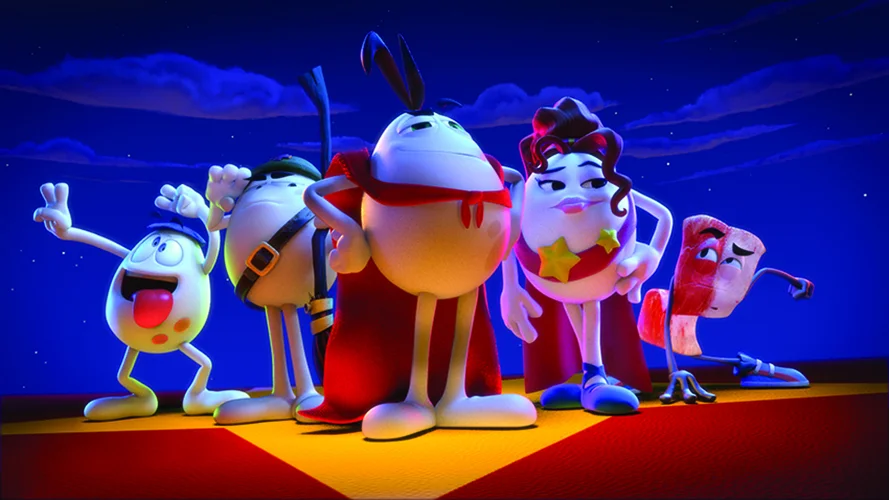 Un gallo con muchos huevos