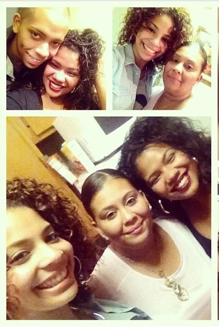 Steven with his sisters and their mother. 