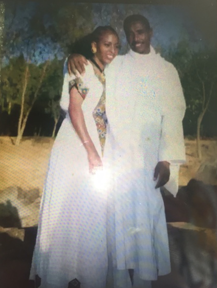 Eskinder and his wife Meaza shortly after marriage in Eritrea.