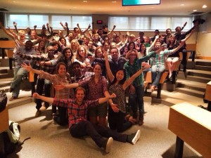 Beautiful Sloanies of the Pacific Ocean rocking plaid after our last midterm! We did it