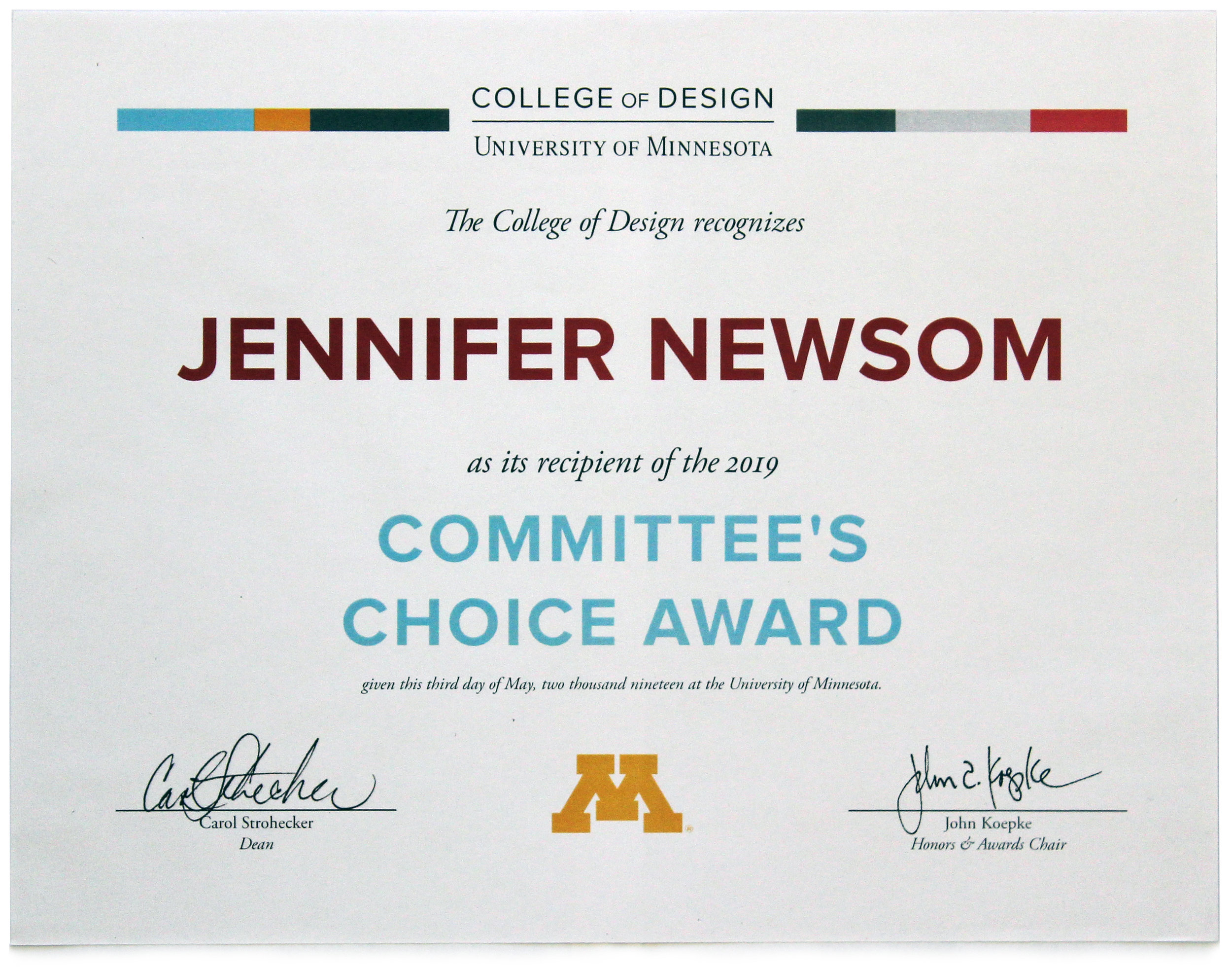 2019 May_UofM Committee Choice Award.jpg