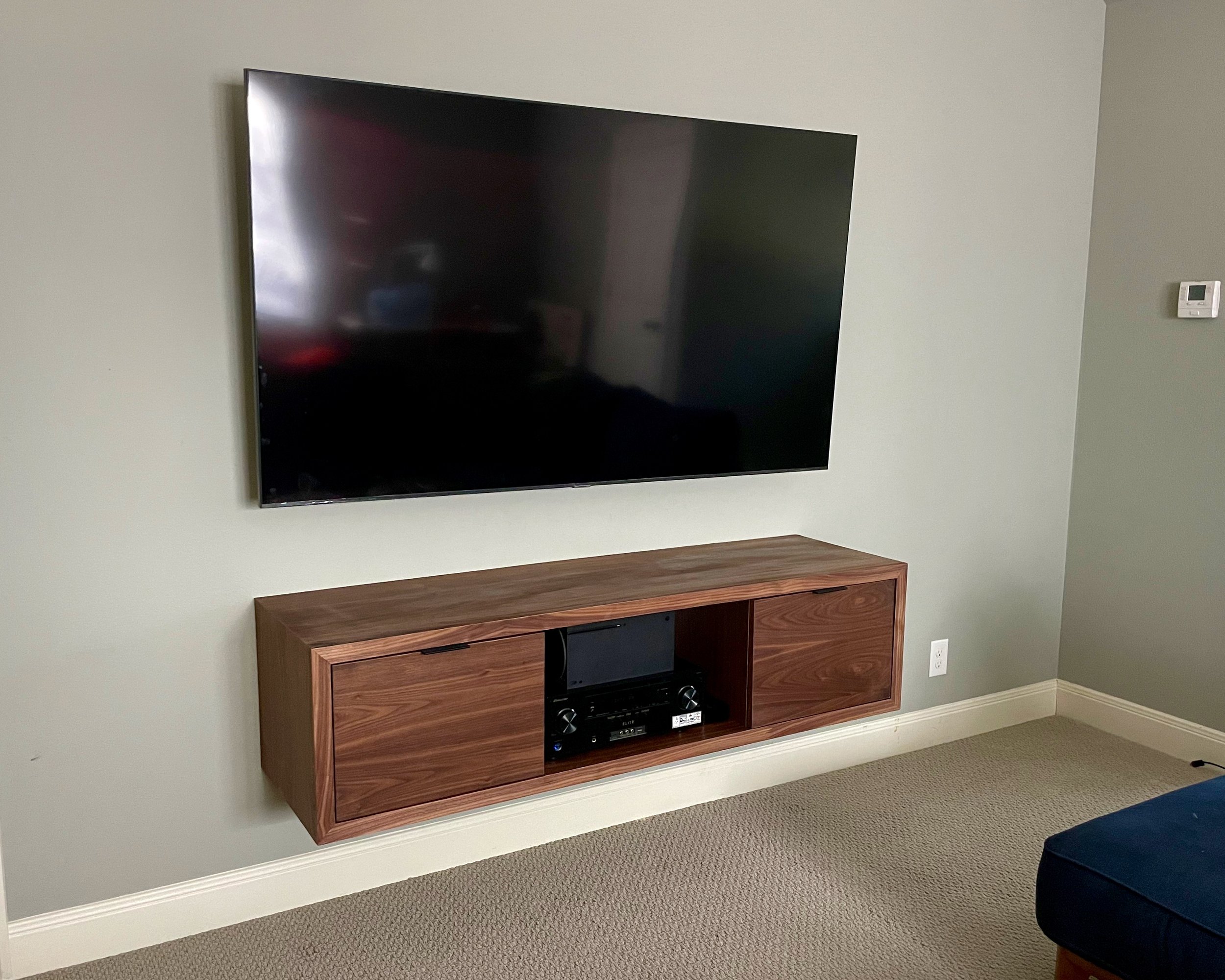 Walnut floating cabinet