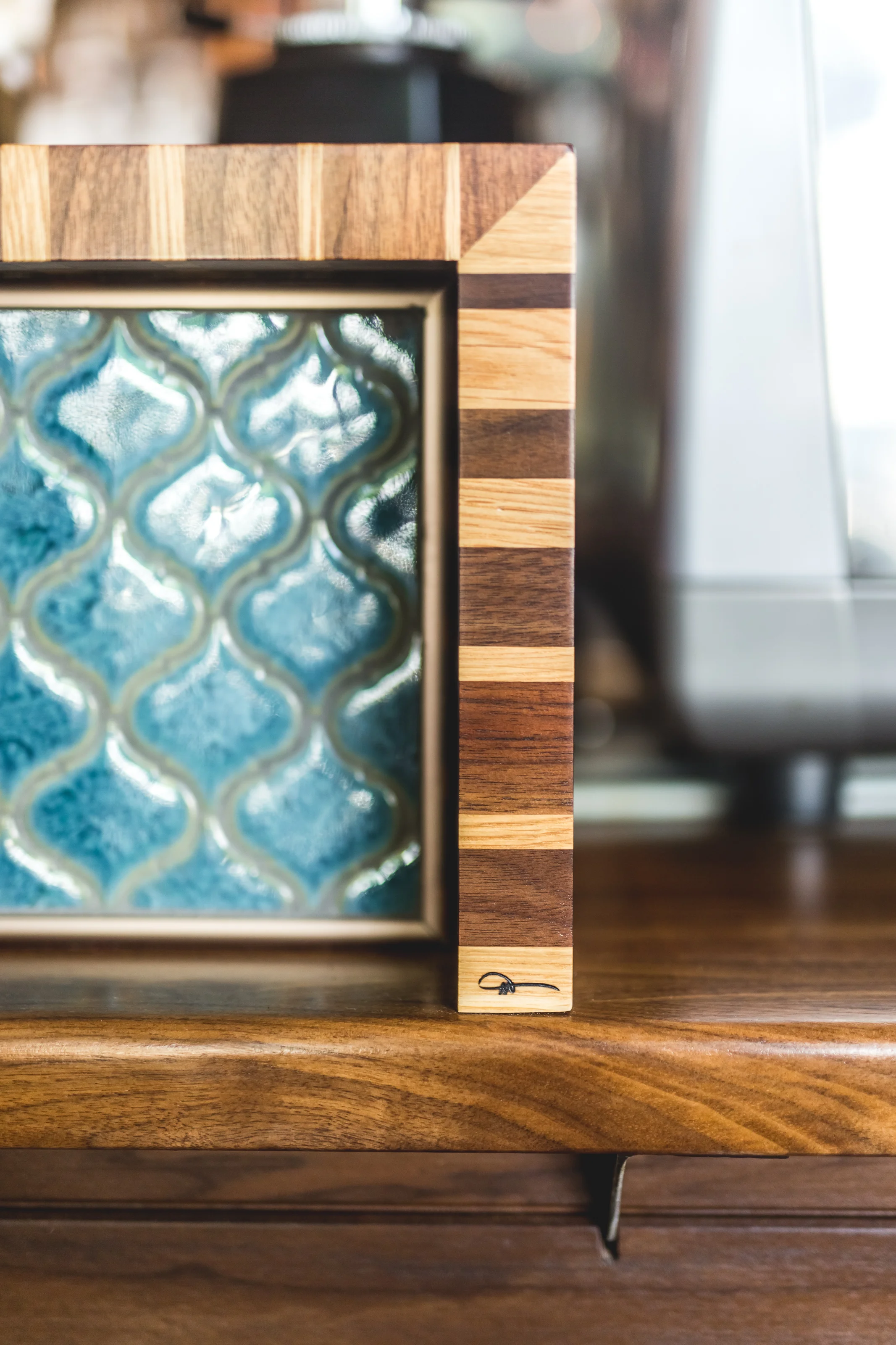 Detail of Thompson-Joinery's woodwork at Beyù Caffè