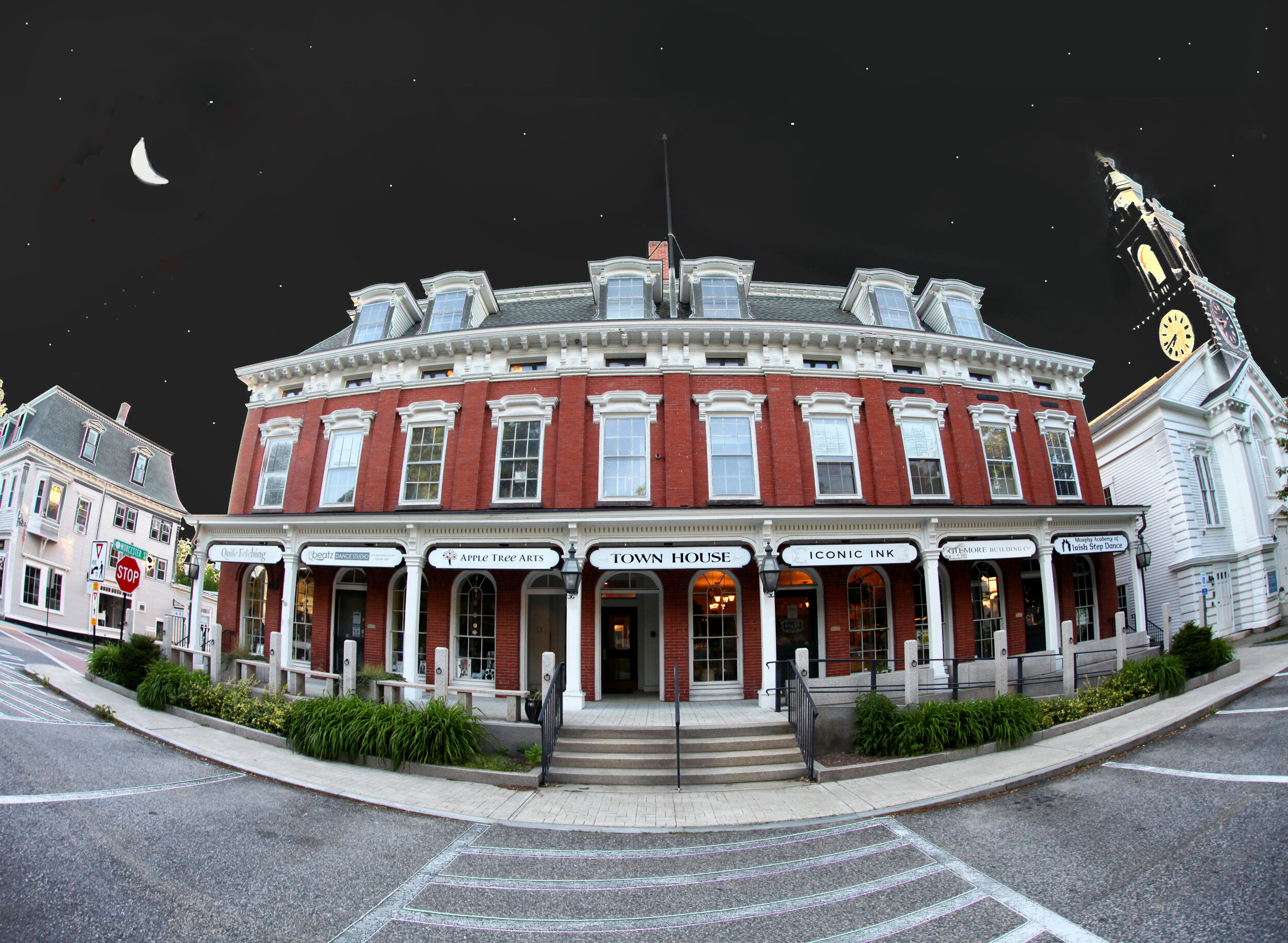 fisheye Grafton Town House-night with stars & moon.jpg