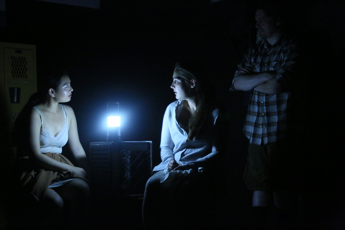 MI KANG, JOCELYN MAHER, AND NICK EDWARDS IN THE GREAT INCONVENIENCE AT ANNEX THEATRE, 2018 / PHOTO BY IAN JOHNSTON
