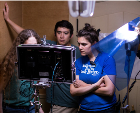 Josh working on his film in 2017