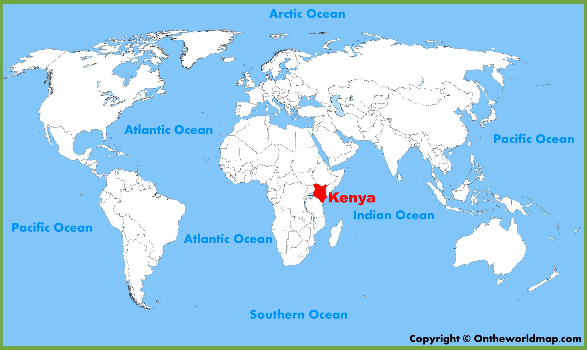 Kenya is located on the east side of Africa.