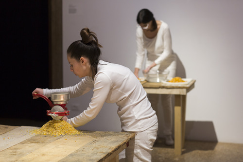 © photo by: Monika Sobczak | Melissa Garcia Aguirre | Desapareciendo / Disappearing (2014) Venice International Performance Art Week 2014
