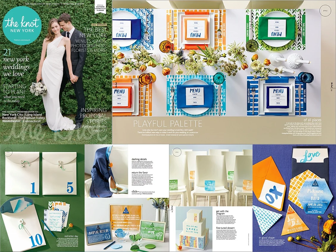 Brooklyn Wedding Planner Jove Meyer Events Featured in The Knot 2015 Spring Magazine