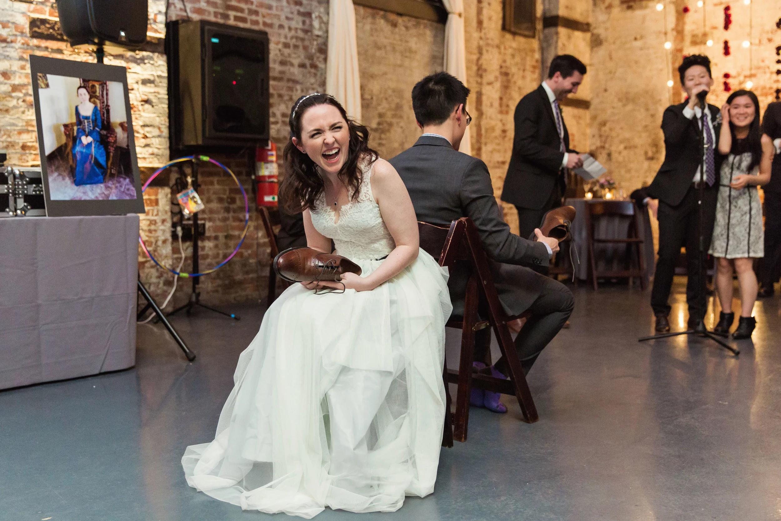 Saturday, February 28 2015 Laura and Steven's wedding The Green Building in Gowanus, Brooklyn, NY. Portraits taken in DUMBO.