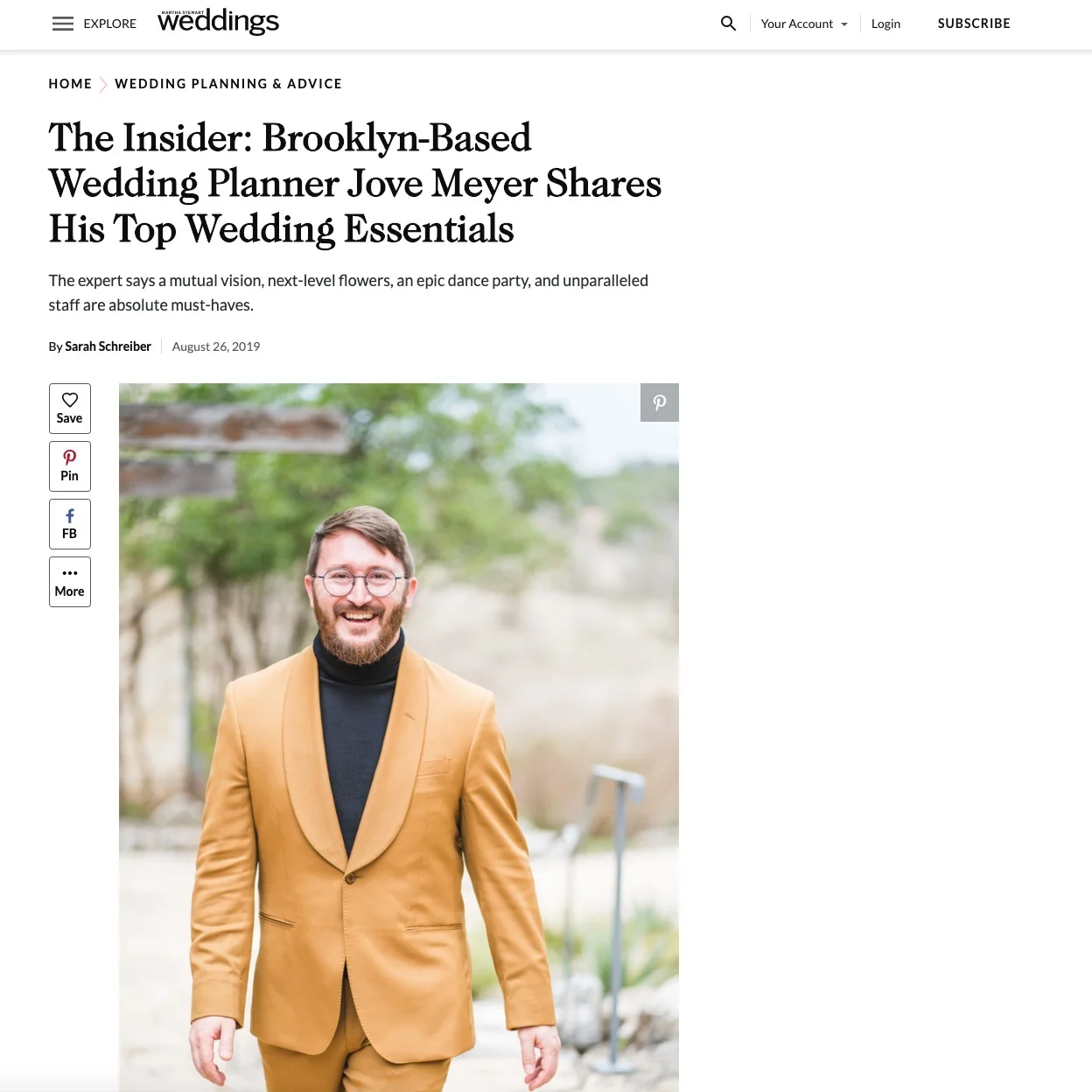 top wedding planner jove meyer featured in martha stewart