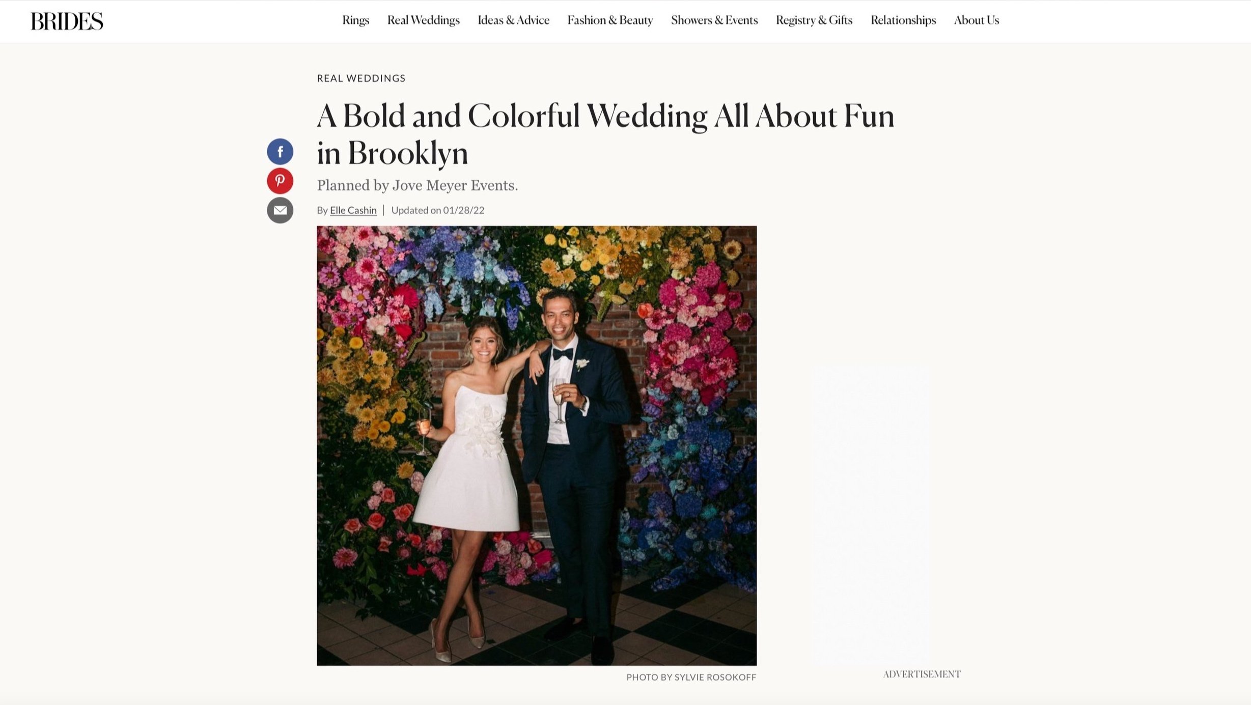 Top Wedding Planner Jove Meyer's Couple Featured in Brides