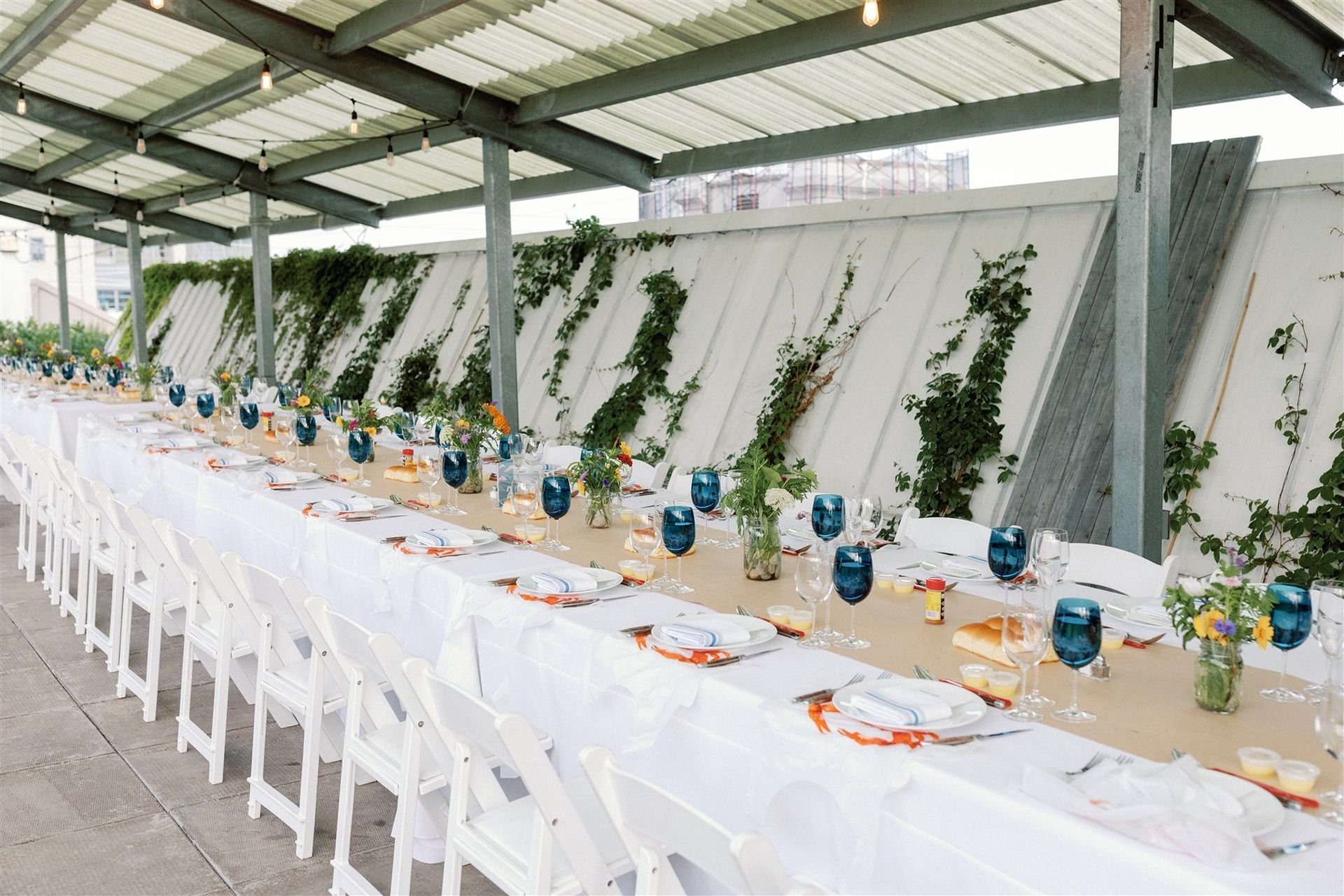 A Summery + Cheerful Welcome Dinner at Brooklyn Grange